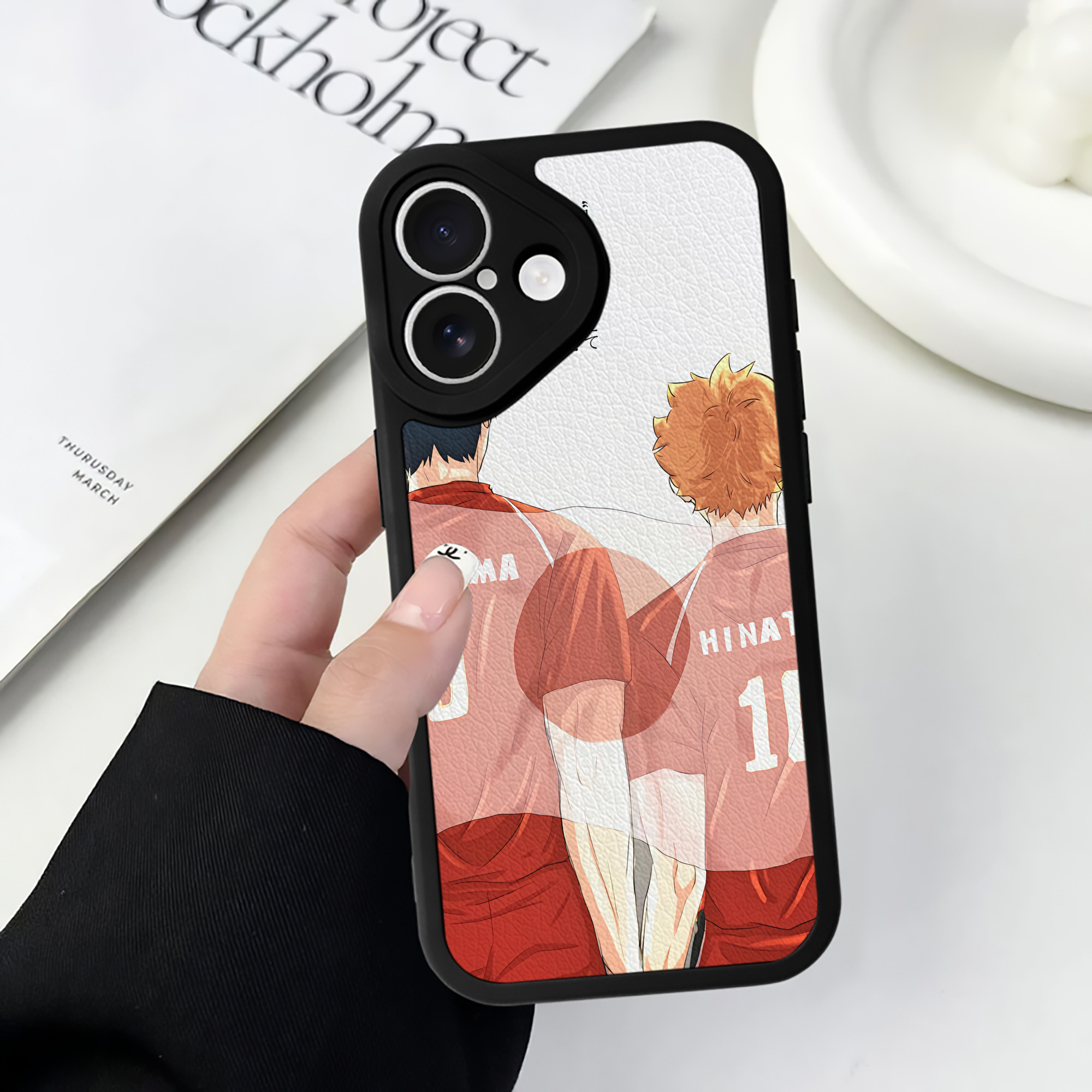 （画像用） ハイキュー!! Haikyu!! 【iPhone 16シリーズ対応】シリコンスマホケース（レザー調） 材質：シリコン